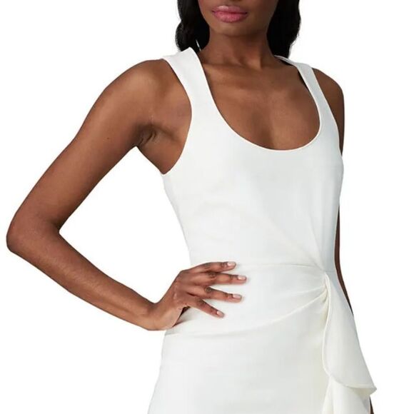 New Cinq A Sept Ruffle Angela MIDI Dress White Size 0 - Picture 3 of 16
